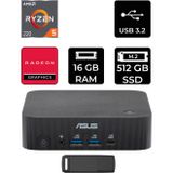 Asus Expertcenter Pn54-S1 Ryzen 5 220 16Gb Ram 512Gb Ssd Freedos Pn54-Bbr522Mns1P307 Mini Masaüstü Bilgisayar + Per4 Usb Bellek