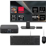 Asus Expertcenter PN54-S1 Ryzen 5 220 32GB Ram 2tb SSD 23.8" Full Hd Monitör Freedos PN54-BBR522MNS1P519 Mini Masaüstü Bilgisayar + Per4 USB Bellek - Yok (Free Dos)