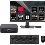 Asus Expertcenter PN54-S1 Ryzen 5 220 40GB Ram 1tb SSD 23.8" Full Hd Monitör WIN11 Pro PN54-BBR522MNS1P623 Mini Masaüstü Bilgisayar + Per4 USB Bellek - Windows 11 Pro