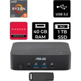 Asus Expertcenter PN54-S1 Ryzen 5 220 40GB Ram 1tb SSD Freedos PN54-BBR522MNS1P323 Mini Masaüstü Bilgisayar + Per4 USB Bellek - Yok (Free Dos)