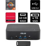 Asus Expertcenter PN54-S1 Ryzen 5 220 40GB Ram 4tb SSD Freedos PN54-BBR522MNS1P325 Mini Masaüstü Bilgisayar + Per4 USB Bellek - Yok (Free Dos)