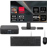 Asus Expertcenter PN54-S1 Ryzen 5 220 48GB Ram 512GB SSD 23.8" Full Hd Monitör Freedos PN54-BBR522MNS1P527 Mini Masaüstü Bilgisayar + Per4 USB Bellek - Yok (Free Dos)