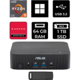 Asus Expertcenter Pn54-S1 Ryzen 5 220 64Gb Ram 1Tb Ssd Win11 Home Pn54-Bbr522Mns1P383 Mini Masaüstü Bilgisayar + Per4 Usb Bellek