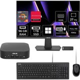 Asus Expertcenter PN54-S1 Ryzen 5 220 96GB Ram 1tb SSD 27" Full Hd Monitör WIN11 Pro PN54-BBR522MNS1P843 Mini Masaüstü Bilgisayar + Per4 USB Bellek - Windows 11 Pro