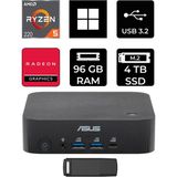 Asus Expertcenter PN54-S1 Ryzen 5 220 96GB Ram 4tb SSD WIN11 Home PN54-BBR522MNS1P395 Mini Masaüstü Bilgisayar + Per4 USB Bellek - Windows 11 Home