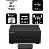 Asus Expertcenter PN64 Intel Core I3-1220P 16GB Ram 1tb SSD Freedos PN64-BB3012MDP308 Mini Masaüstü Bilgisayar + Per4 USB Bellek - Yok (Free Dos)