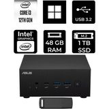 Asus Expertcenter PN64 Intel Core I3-1220P 48GB Ram 1tb SSD WIN11 Home PN64-BB3012MDP378 Mini Masaüstü Bilgisayar + Per4 USB Bellek - Windows 11 Home