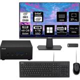 Asus Expertcenter PN64 Intel Core I3-1220P 48GB Ram 4tb SSD 27" Full Hd Monitör WIN11 Home PN64-BB3012MDP780 Mini Masaüstü Bilgisayar + Per4 USB Bellek - Windows 11 Home