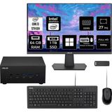 Asus Expertcenter PN64 Intel Core I3-1220P 64GB Ram 1tb SSD 27" Full Hd Monitör WIN11 Home PN64-BB3012MDP783 Mini Masaüstü Bilgisayar + Per4 USB Bellek - Windows 11 Home
