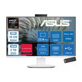 Asus Expertcenter V600 Aio (Vm640ga) Amd Ryzen™Aı 5 430 Upto 4.5Ghz 16Gb Ddr5 2Tb Ssd Amd Radeon™ 840M 24"Fhd 300Nıts Srgb: 100% Freedos Allınone Bilgisayar Vm640ga350f04+Zettausbbellek