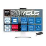 Asus Expertcenter V600 Aio (Vm640ga) Amd Ryzen™Aı 5 430 Upto 4.5Ghz 80Gb Ddr5 256Gb Ssd Amd Radeon™ 840M 24"Fhd 300Nıts Srgb: 100% Wın11home Allınone Bilgisayar Vm640ga350h26+Zettausbbellek