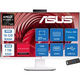 Asus Expertcenter V600 Aio (VM670GA) Amd Ryzen™aı 7 445 Upto 4.6ghz 16GB Ddr5 1tb SSD Amd Radeon™ 840M 27"fhd 300NITS Srgb: 100% Freedos Allınone Bilgisayar VM670GA350F03+ZETTAUSBBELLEK - Beyaz