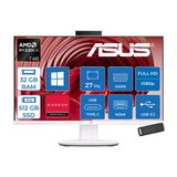 Asus Expertcenter V600 Aio (Vm670ga) Amd Ryzen™Aı 7 445 Upto 4.6Ghz 32Gb Ddr5 512Gb Ssd Amd Radeon™ 840M 27"Fhd 300Nıts Srgb: 100% Wın11home Allınone Bilgisayar Vm670ga350h12+Zettausbbellek