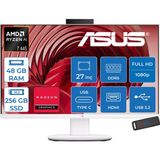 Asus Expertcenter V600 Aio (VM670GA) Amd Ryzen™aı 7 445 Upto 4.6ghz 48GB Ddr5 256GB SSD Amd Radeon™ 840M 27"fhd 300NITS Srgb: 100% Freedos Allınone Bilgisayar VM670GA350F16+ZETTAUSBBELLEK - Beyaz