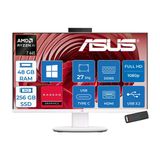 Asus Expertcenter V600 Aio (Vm670ga) Amd Ryzen™Aı 7 445 Upto 4.6Ghz 48Gb Ddr5 256Gb Ssd Amd Radeon™ 840M 27"Fhd 300Nıts Srgb: 100% Wın11pro Allınone Bilgisayar Vm670ga350p16+Zettausbbellek