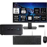 Asus Nuc 12 Pro Tall Intel Core I7-1260P 24GB Ram 4tb SSD 27" Full Hd Monitör WIN11 Home RNUC12WSHI700002IP765 Mini Masaüstü Bilgisayar + Per4 USB Bellek - Windows 11 Home