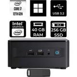 Asus Nuc 12 Pro Tall Intel Core I7-1260P 40GB Ram 256GB SSD WIN11 Home RNUC12WSHI700002IP371 Mini Masaüstü Bilgisayar + Per4 USB Bellek - Windows 11 Home