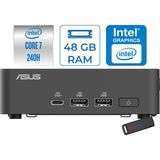 Asus Nuc 15 Pro Slim Kit Intel Core 7-240H 5.2ghz Up 48GB Ddr5 4tb SSD Intel® Graphics Freedos Mini Masaüstü Bilgisayar RNUC15CRKC700002F20+ZETTAUSBBELLEK - Yok (Free Dos)