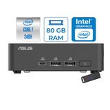 Asus Nuc 15 Pro Slim Kit Intel Core 7-240H 5.2Ghz Up 80Gb Ddr5 512Gb Ssd Intel® Graphics Wın11pro Mini Masaüstü Bilgisayar Rnuc15crkc700002p27+Zettausbbellek