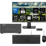 Asus Nuc 15 Pro Tall Intel Core 3-100U 16GB Ram 256GB SSD 23.8" Full Hd Monitör WIN11 Home RNUC15CRHI300002P556 Mini Masaüstü Bilgisayar + Per4 USB Bellek - Windows 11 Home