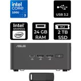 Asus Nuc 15 Pro Tall Intel Core 3-100U 24Gb Ram 2Tb Ssd Freedos Rnuc15Crhı300002P314 Mini Masaüstü Bilgisayar + Per4 Usb Bellek