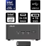 Asus Nuc 15 Pro Tall Intel Core 5-210H 24Gb Ram 2Tb Ssd Freedos Rnuc15Crhc500002P314 Mini Masaüstü Bilgisayar + Per4 Usb Bellek