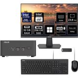 Asus Nuc 15 Pro Tall Intel Core 5-210H 32GB Ram 256GB SSD 23.8" Full Hd Monitör WIN11 Home RNUC15CRHC500002P566 Mini Masaüstü Bilgisayar + Per4 USB Bellek - Windows 11 Home