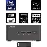 Asus Nuc 15 Pro Tall Intel Core 5-210H 40Gb Ram 512Gb Ssd Freedos Rnuc15Crhc500002P322 Mini Masaüstü Bilgisayar + Per4 Usb Bellek