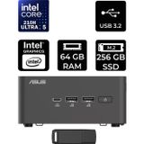 Asus Nuc 15 Pro Tall Intel Core 5-210H 64Gb Ram 256Gb Ssd Freedos Rnuc15Crhc500002P331 Mini Masaüstü Bilgisayar + Per4 Usb Bellek
