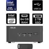 Asus Nuc 15 Pro Tall Intel Core 5-210H 64GB Ram 2tb SSD Freedos RNUC15CRHC500002P334 Mini Masaüstü Bilgisayar + Per4 USB Bellek - Yok (Free Dos)