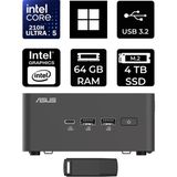 Asus Nuc 15 Pro Tall Intel Core 5-210H 64GB Ram 4tb SSD WIN11 Pro RNUC15CRHC500002P435 Mini Masaüstü Bilgisayar + Per4 USB Bellek - Windows 11 Pro