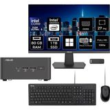 Asus Nuc 15 Pro Tall Intel Core 5-210H 80GB Ram 1tb SSD 27" Full Hd Monitör WIN11 Home RNUC15CRHC500002P788 Mini Masaüstü Bilgisayar + Per4 USB Bellek - Windows 11 Home