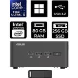 Asus Nuc 15 Pro Tall Intel Core 5-210H 80Gb Ram 256Gb Ssd Win11 Home Rnuc15Crhc500002P386 Mini Masaüstü Bilgisayar + Per4 Usb Bellek