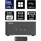 Asus Nuc 15 Pro Tall Intel Core 5-210H 8gb Ram 4tb SSD WIN11 Home RNUC15CRHC500002P355 Mini Masaüstü Bilgisayar + Per4 USB Bellek - Windows 11 Home
