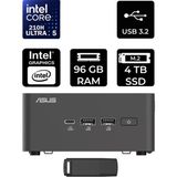 Asus Nuc 15 Pro Tall Intel Core 5-210H 96GB Ram 4tb SSD Freedos RNUC15CRHC500002P345 Mini Masaüstü Bilgisayar + Per4 USB Bellek - Yok (Free Dos)