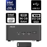 Asus Nuc 15 Pro Tall Intel Core 5-210H 96Gb Ram 512Gb Ssd Freedos Rnuc15Crhc500002P342 Mini Masaüstü Bilgisayar + Per4 Usb Bellek