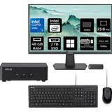 Asus NUC14 Pro Slim Kit Intel Core 3-100U 48GB Ram 2tb SSD 23.8" Full Hd Monitör WIN11 Pro RNUC14RVKI300002IP629 Mini Masaüstü Bilgisayar + Per4 USB Bellek - Windows 11 Pro