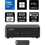 Asus Nuc14 Pro Slim Kit Intel Core 3-100U 48Gb Ram 4Tb Ssd Win11 Home Rnuc14Rvkı300002Ip380 Mini Masaüstü Bilgisayar + Per4 Usb Bellek