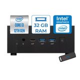 Asus Pn64 Intel Core I3 1220P 4.4Ghz 32Gb Ddr5 4Tb Ssd Intel Uhd Graphics Windows 11 Pro Kurumsal Mini Bilgisayar Bb3012mdp20 + Zetta Usb Bellek
