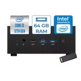 Asus Pn64 Intel Core I3 1220P 4.4Ghz 64Gb Ddr5 2Tb Ssd Intel Uhd Graphics Windows 11 Pro Kurumsal Mini Bilgisayar Bb3012mdp34 + Zetta Usb Bellek