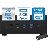 Asus PN64 Intel Core I3 1220P 4.4ghz 8gb Ddr5 2tb SSD Intel UHD Graphics Windows 11 Pro Kurumsal Mini Bilgisayar BB3012MDP04 + Zetta USB Bellek - Siyah