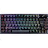 ASUS ROG AZOTH-NX RED-PBT-UK OLED DISPLAY GASKET-MOUNT 3 KATMANLI İZOLASYON PBT TUŞLAR 3 MOD BAĞLANTI ROG-NX SWITCH OYUNCU KLAVYESİ İNGİLİZCE