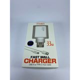 Asus Rog Phone 5s Uyumlu Mobix 33 Watt Fast Wall Charger ( Hızlı Turbo Saliseli Şarj ) - Beyaz