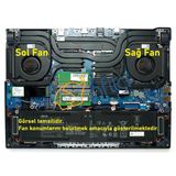 Asus Rog Strix G17 G713QE Uyumlu Notebook Fanı, Sol Fan - Ver.2 - 12V - Tip-A
