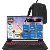 Asus Tuf Gaming A16 (Fa607nug-Gamıng) Amd Ryzen™ 7 7445Hs 96Gb Ddr5 4Tb Ssd Rtx4050/6Gb 140W 16-Inch, Fhd+ 16:10 (1920 X 1200, Wuxga) 144Hz Ips Freedos Taşınabilir Bilgisayar Rl125f35+Zettaçanta