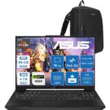 Asus Tuf Gaming A16 (Fa607nuq-Gamıng) Amd Ryzen™ 7 170 96Gb Ddr5 4Tb Ssd Rtx4050/6Gb 140W 16″/Fhd+ 16:10 (1920 X 1200, Wuxga) 300 Nits, 144Hz, Freedos Taşınabilir Bilgisayar Rl028f35+Zettaçanta