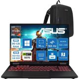 Asus Tuf Gaming A16 FA608UMI Amd Ryzen™ 7 260 Aı 80GB Ddr5 512GB+512GB SSD 8GB/RTX5060 115W 16-Inch Fhd+ 1920 x 1200, 144Hz 3ms IPS-SRGB:100% WINDOWS11PRO Gaming Laptop WTU292P34+ZETTAÇANTA - 512 GB + 512 GB - 80 GB