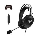 ASUS TUF GAMING H1 GEN II KULAKLIK (HAFİF 297G, KABLOLU USB-A BAĞLANTISI, 40MM SÜRÜCÜLER, SANAL 7.1 ÇEVRESEL SES, TEAM-SPEAK SERTİFİKALI MİKROFON, DAYANIKLI KULAK YASTIKLARI, PC VE PS5 İÇİN). - Siyah