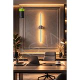 asva aydınlatma 70 Cm Krom Pilli Amber Led Modern Aplik Dekoratif