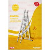 Asvera 3X2 = 6 METRE "A" TİPİ 3 PARÇA LI ALÜMİNYUM MERDİVEN
